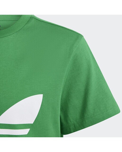 T-shirt de menino Trefoil Adidas Originals Verde-5