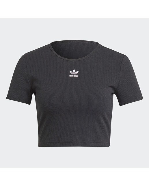 T-shirt de Mulher Essentials Rib Originals Preto-7