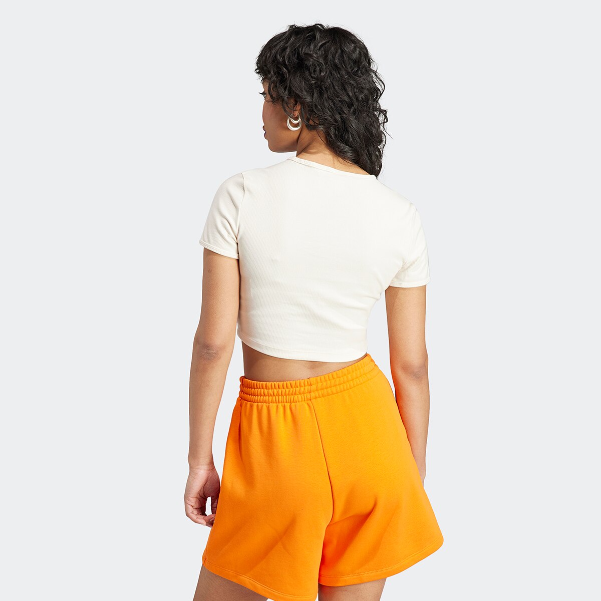 T-shirt de Mulher Essentials Rib Originals Branco-2