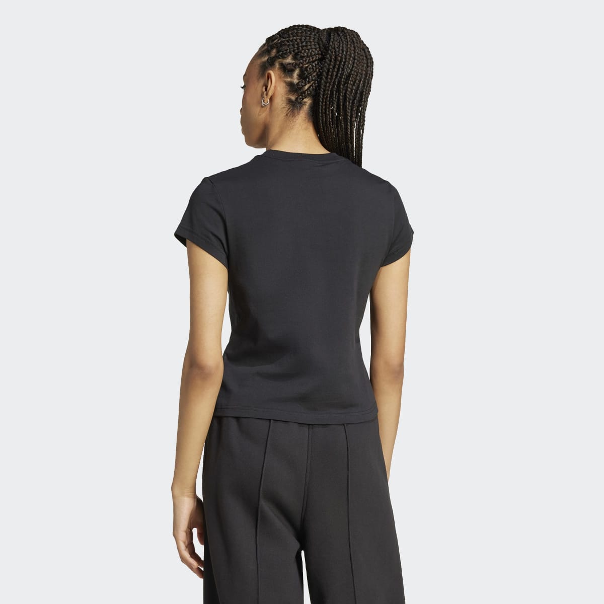 T-shirt de Mulher Trefoil Essentials Adidas Preto-2