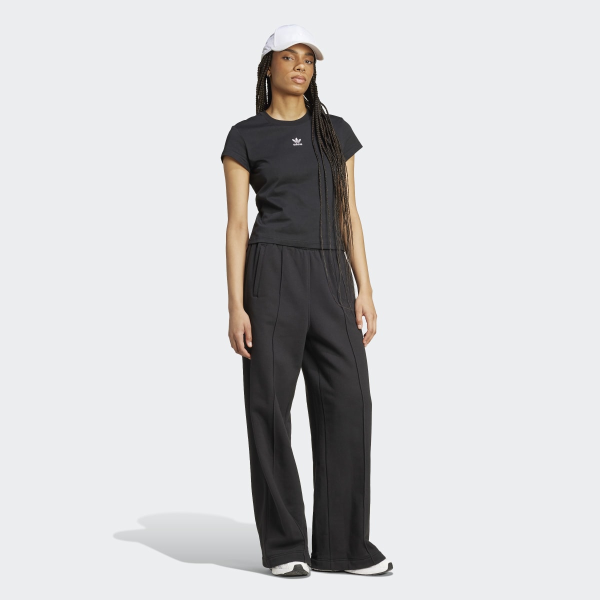T-shirt de Mulher Trefoil Essentials Adidas Preto-5