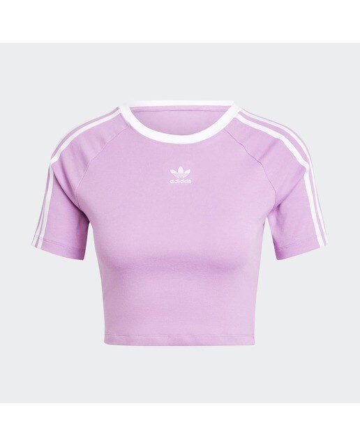 T-shirt de Mulher Baby 3 Faixas Originals Lilás-6