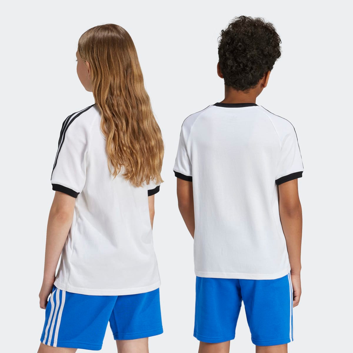 T-shirt de Criança 3 Faixas Originals Branco-2