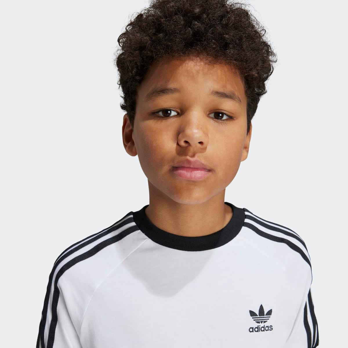T-shirt de Criança 3 Faixas Originals Branco-3