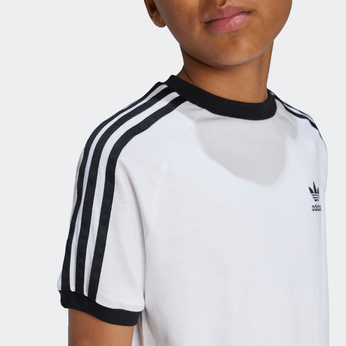 T-shirt de Criança 3 Faixas Originals Branco-4