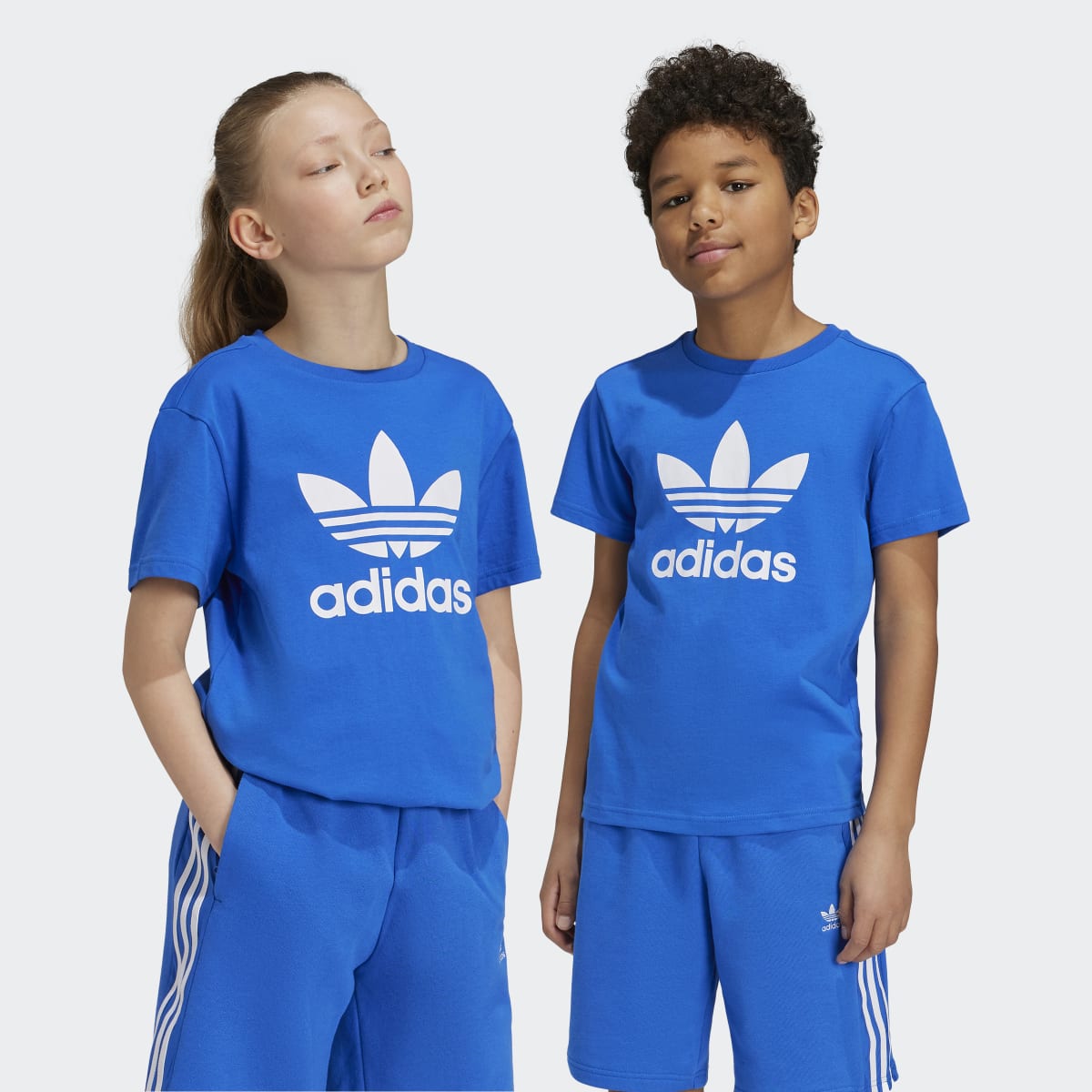 T-shirt de criança Trefoil adidas Originals Azul-1