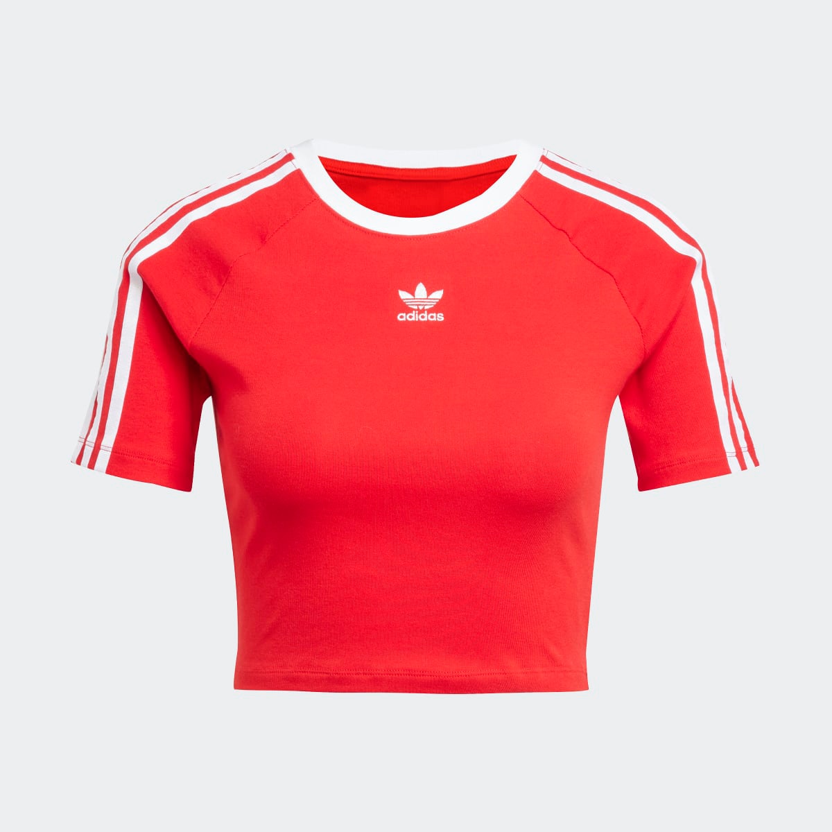 T-shirt de Mulher Baby 3 Faixas Originals Vermelho-6