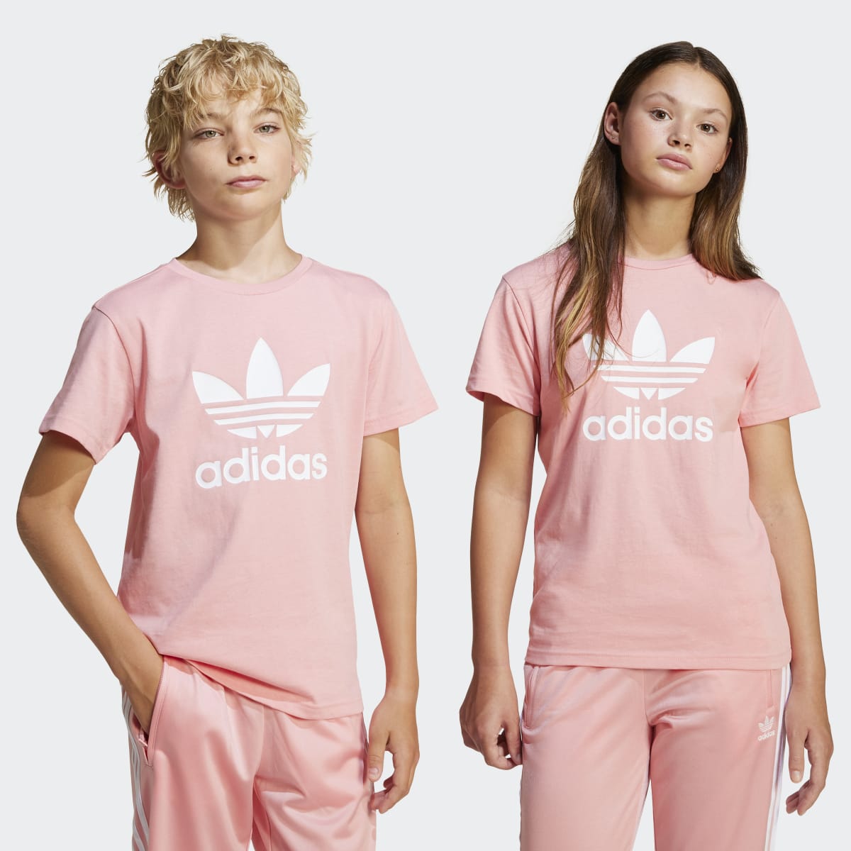 T-shirt de Criança Adicolor Trefoil Rosa-1