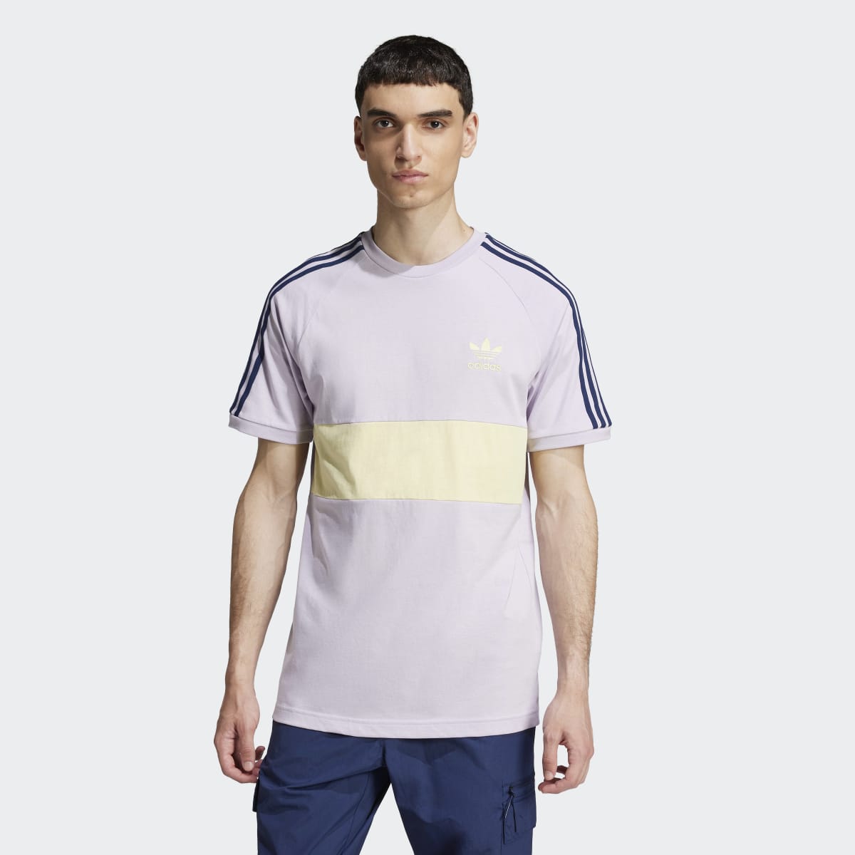 T-shirt de Homem Panel 3 Faixas Violeta-1