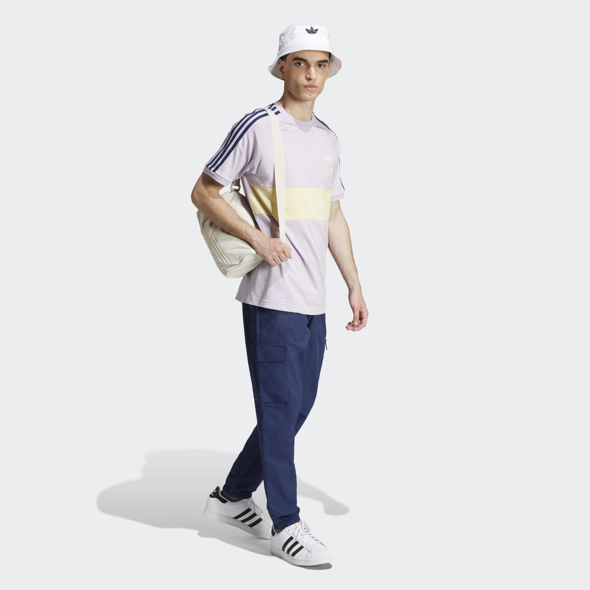 T-shirt de Homem Panel 3 Faixas Violeta-5