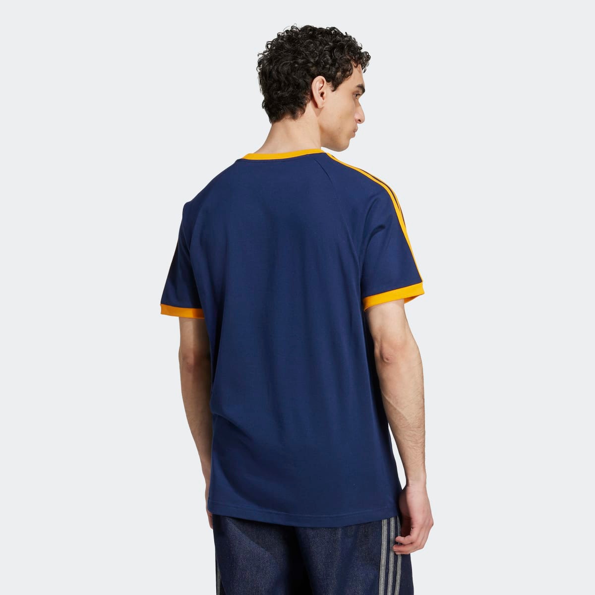 T-shirt de Homem Adicolor Classics 3 Faixas Originals Azul-marinho-2