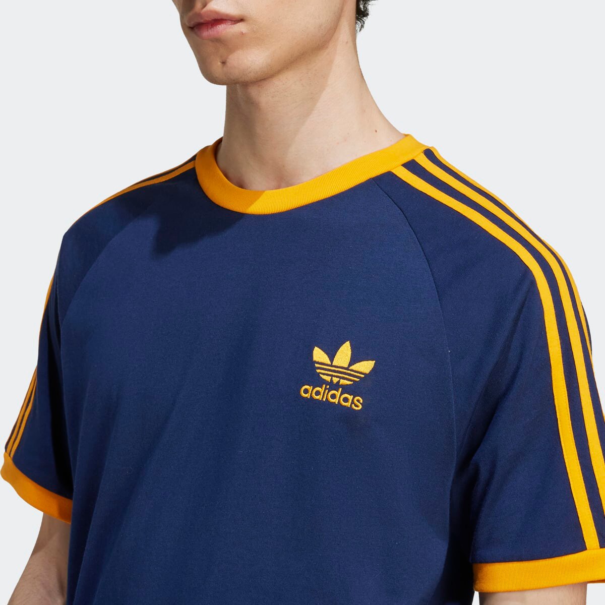 T-shirt de Homem Adicolor Classics 3 Faixas Originals Azul-marinho-3