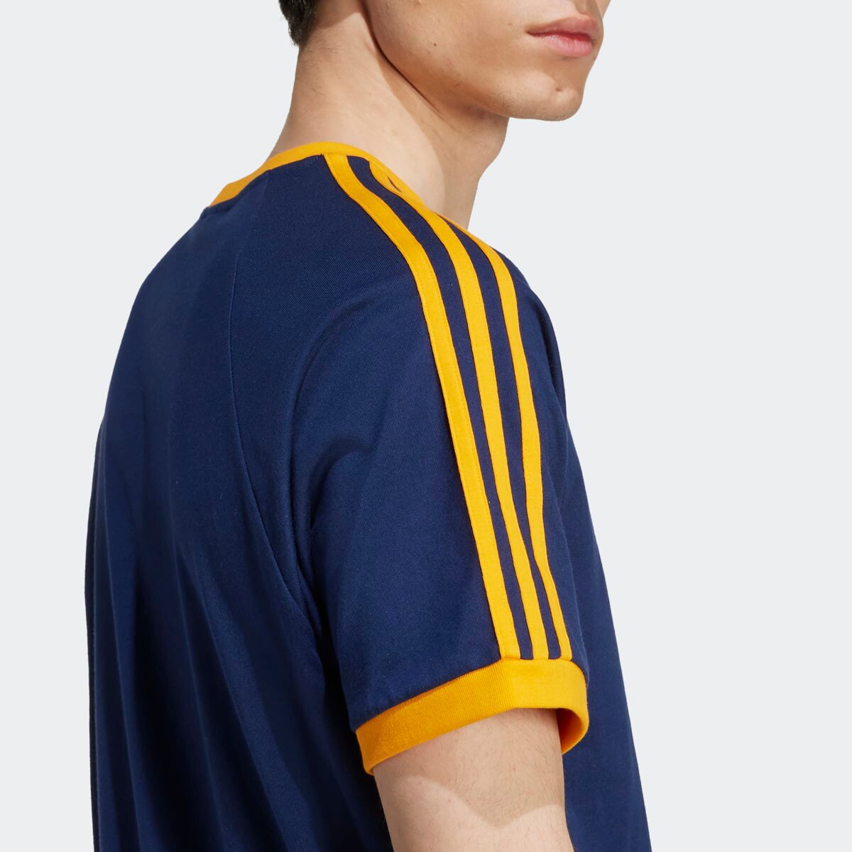 T-shirt de Homem Adicolor Classics 3 Faixas Originals Azul-marinho-4