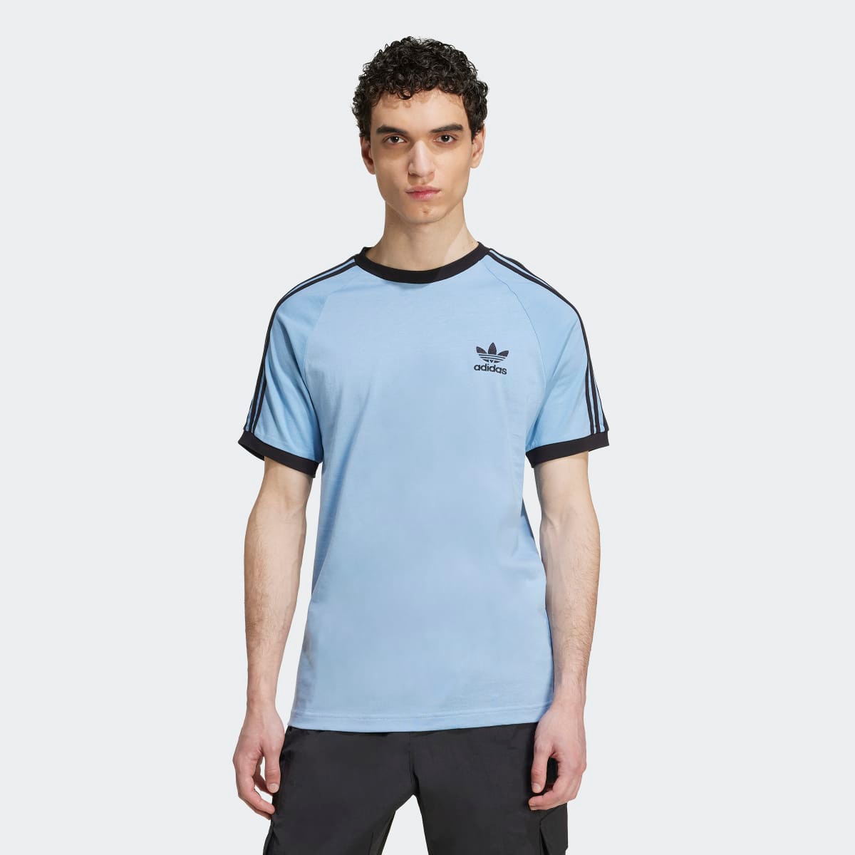 T-shirt de Homem Adicolor Classics 3 Faixas Originals Azul-1