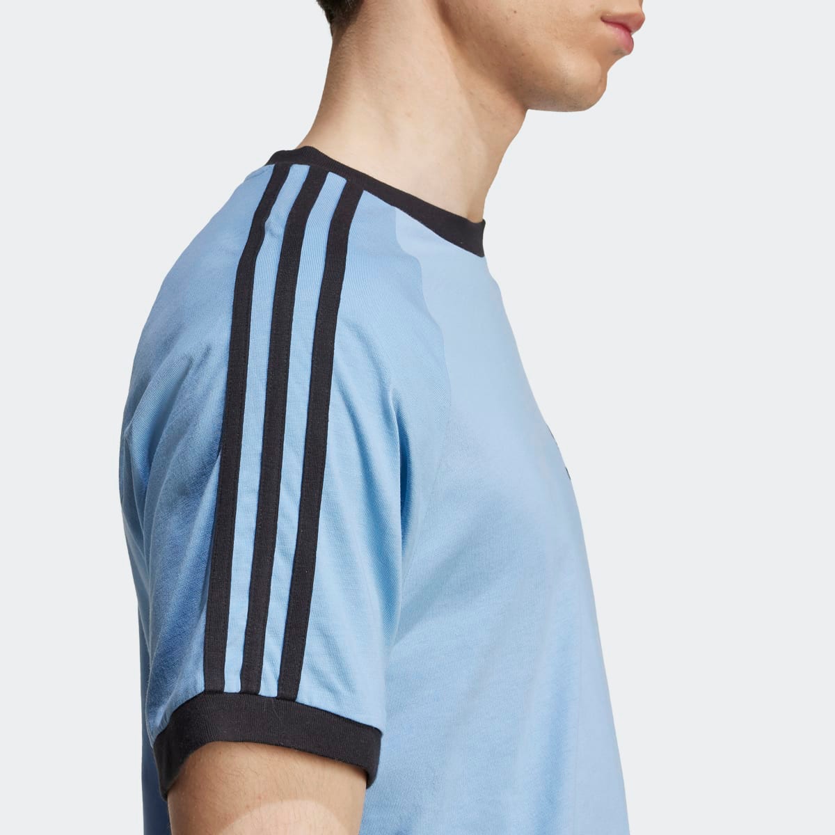 T-shirt de Homem Adicolor Classics 3 Faixas Originals Azul-3