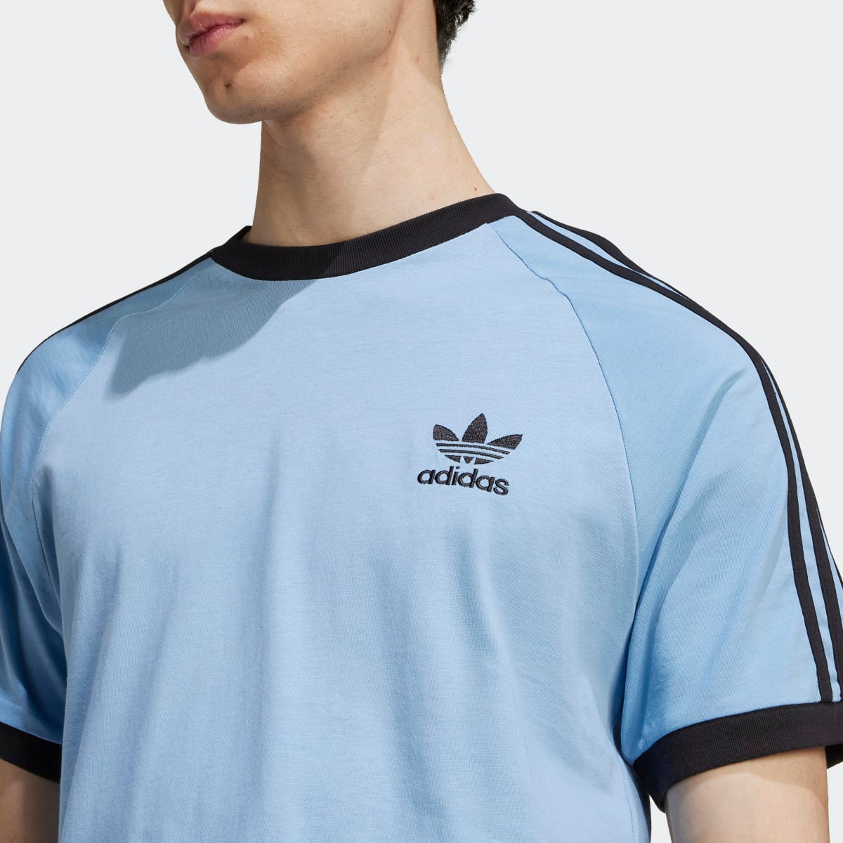 T-shirt de Homem Adicolor Classics 3 Faixas Originals Azul-4