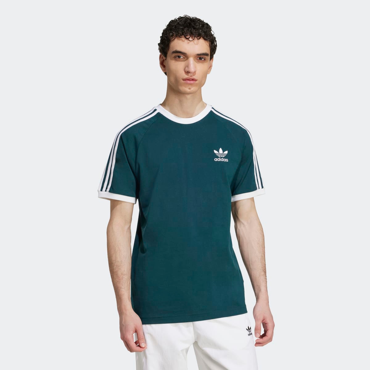 T-shirt de Homem Adicolor Classics 3 Faixas Originals Verde-1