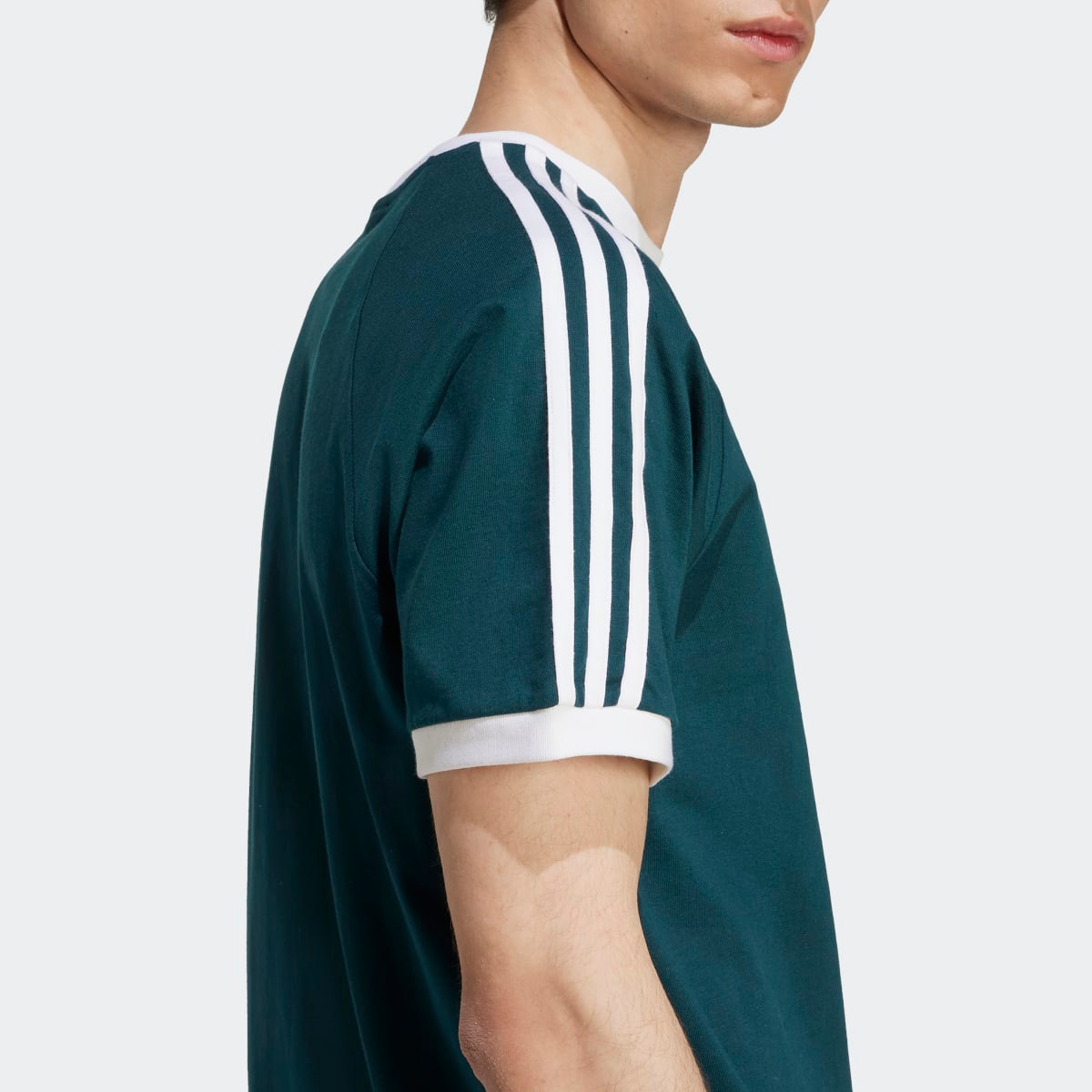 T-shirt de Homem Adicolor Classics 3 Faixas Originals Verde-3