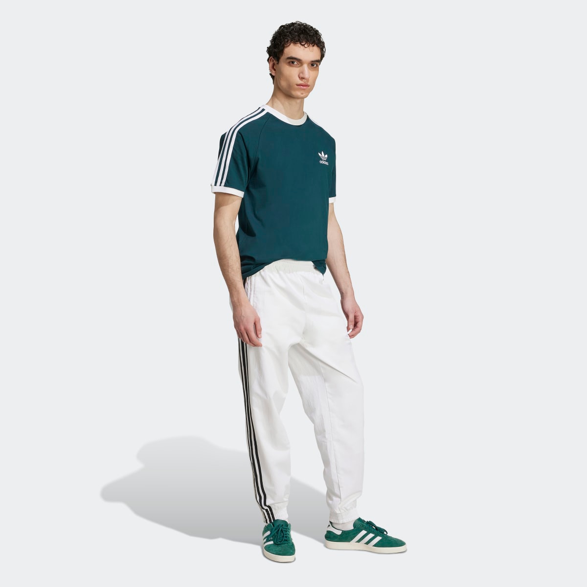 T-shirt de Homem Adicolor Classics 3 Faixas Originals Verde-5