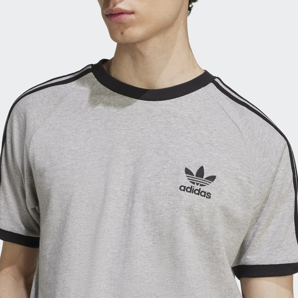 T-shirt Adicolor Classics 3 faixas Originals Cinzento-3