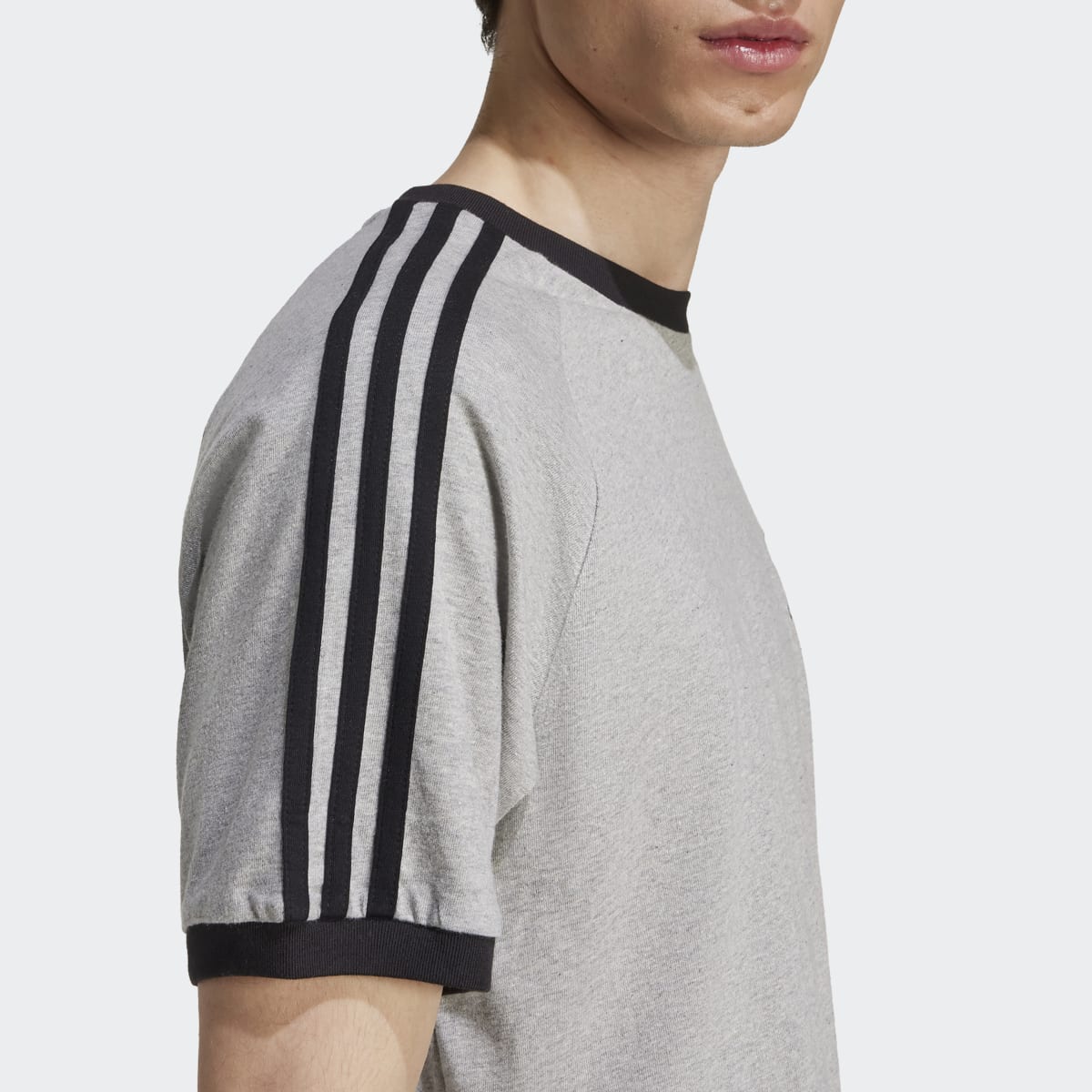 T-shirt Adicolor Classics 3 faixas Originals Cinzento-4