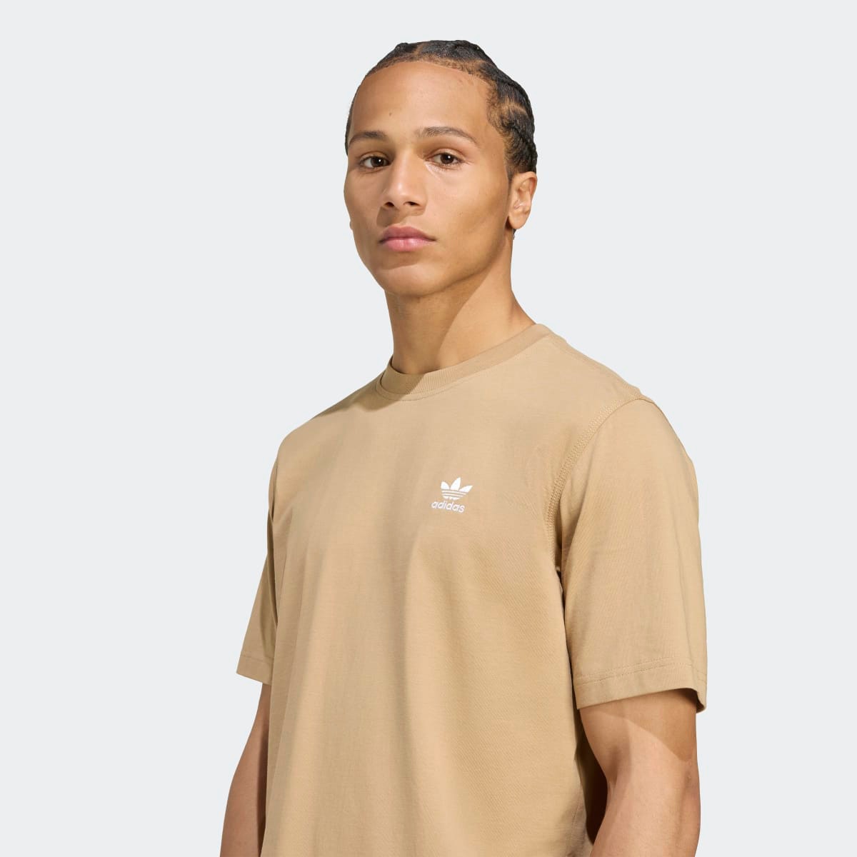 T-shirt de Homem Trefoil Essentials Originals Castanho-4