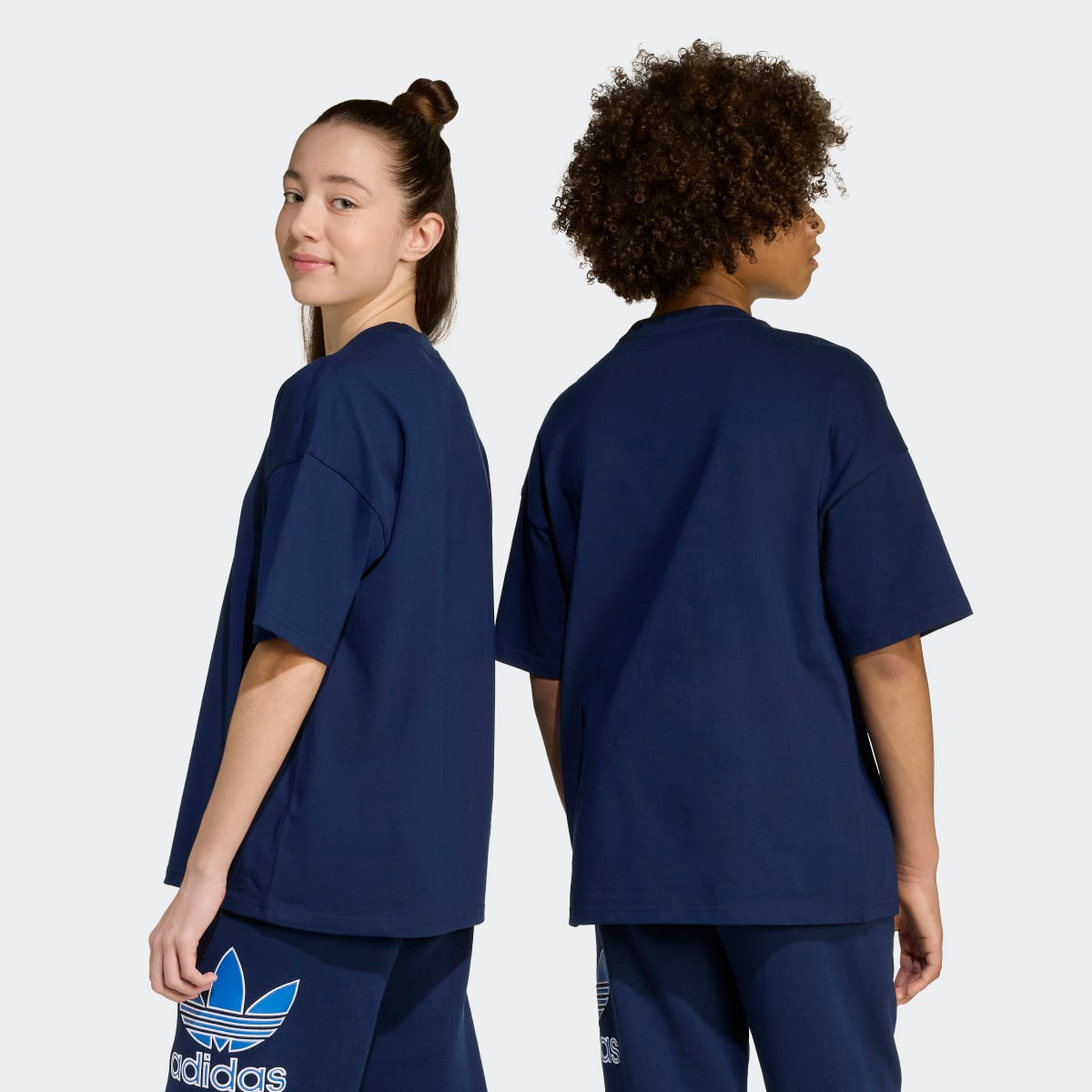T-shirt de Criança Oversize Trefoil Originals Azul-marinho-2