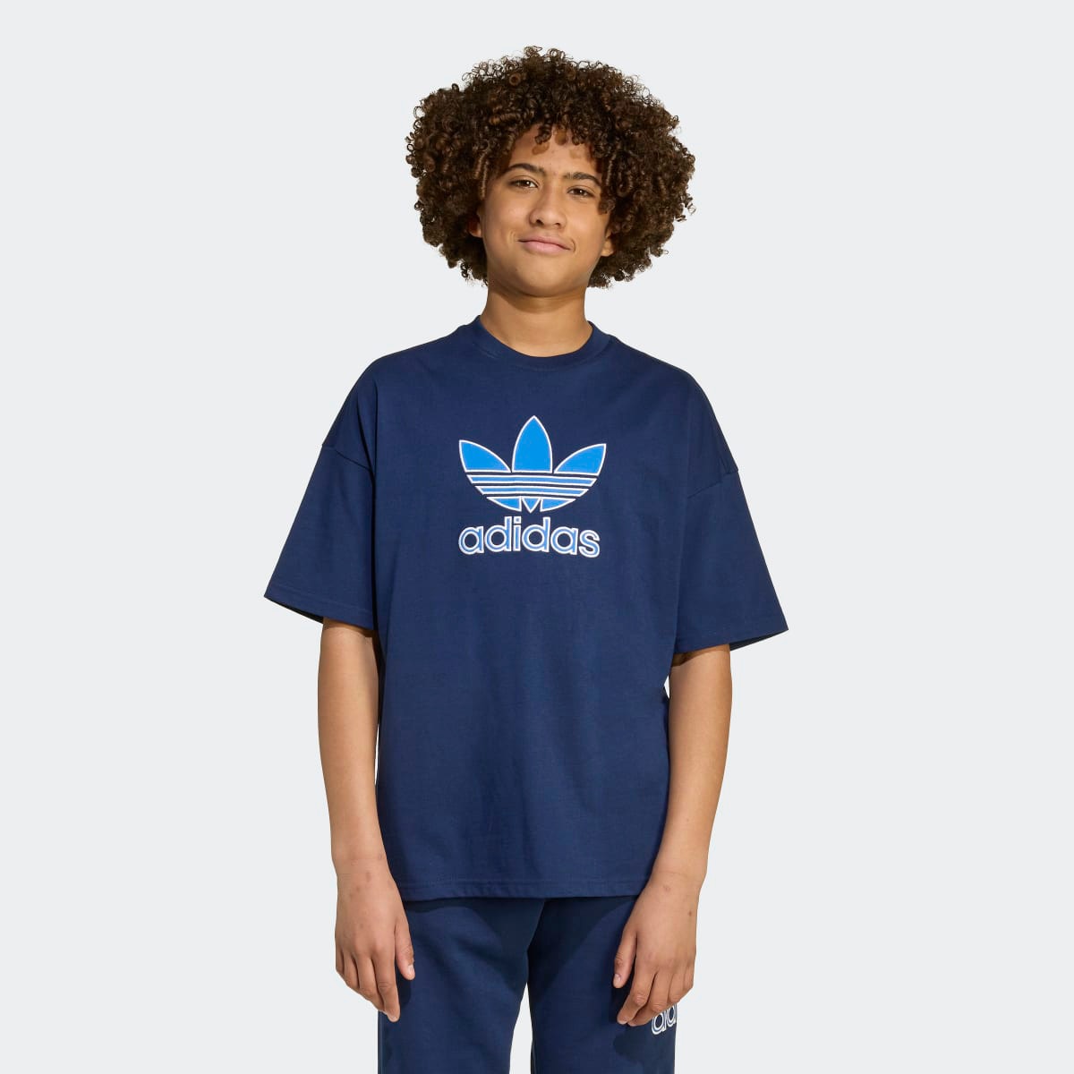 T-shirt de Criança Oversize Trefoil Originals Azul-marinho-3
