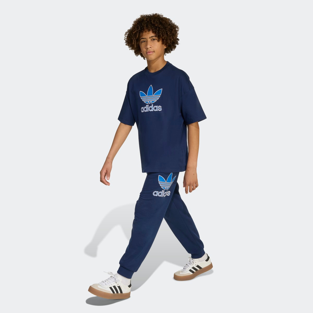 T-shirt de Criança Oversize Trefoil Originals Azul-marinho-5