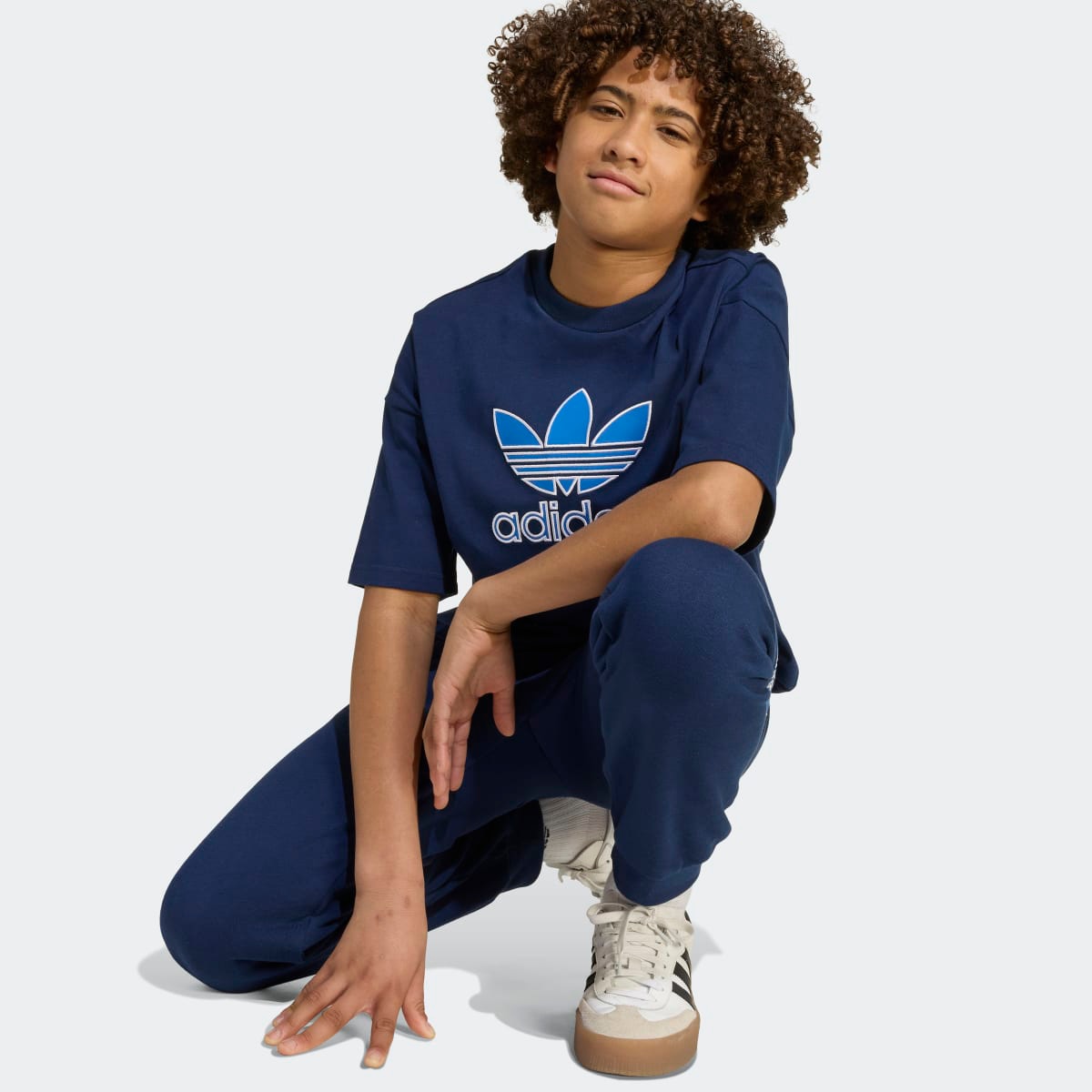 T-shirt de Criança Oversize Trefoil Originals Azul-marinho-6