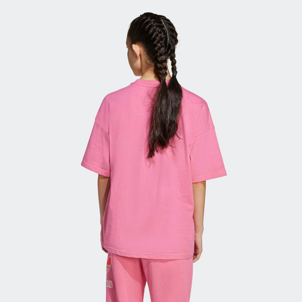 T-shirt de Criança Oversize Trefoil Originals Rosa-4