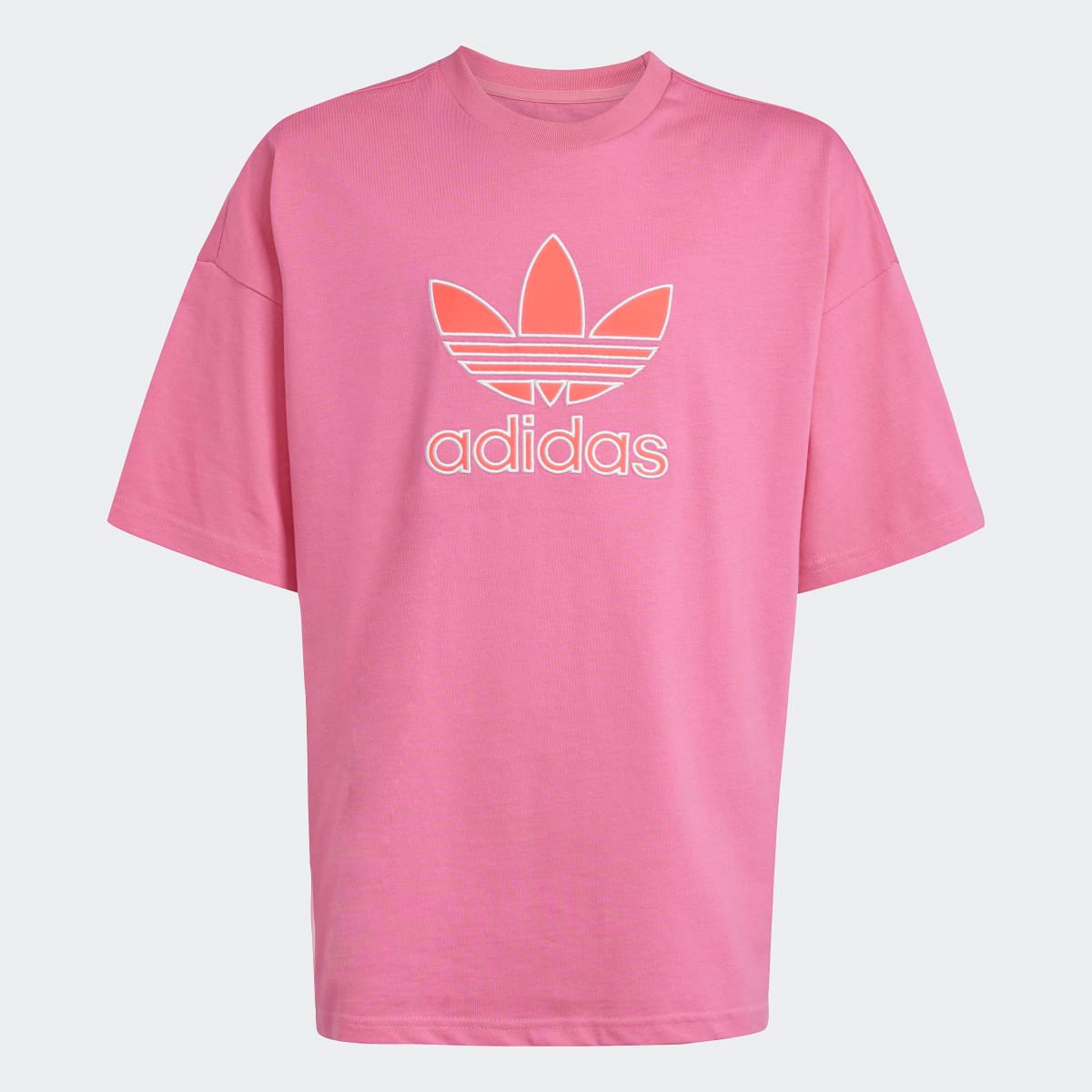 T-shirt de Criança Oversize Trefoil Originals Rosa-5