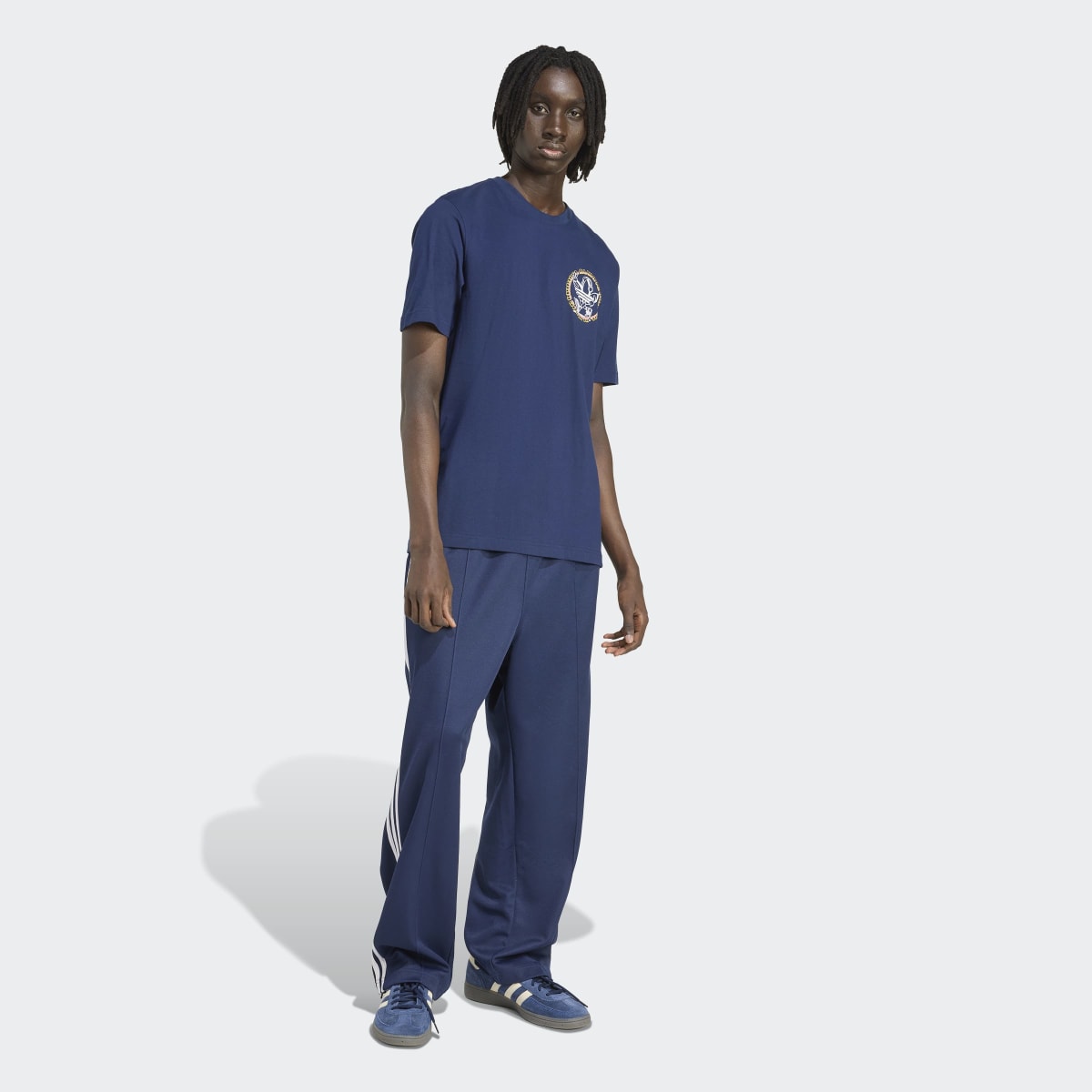 T-shirt de Homem Trefoil Series Loose Originals Azul-marinho-5