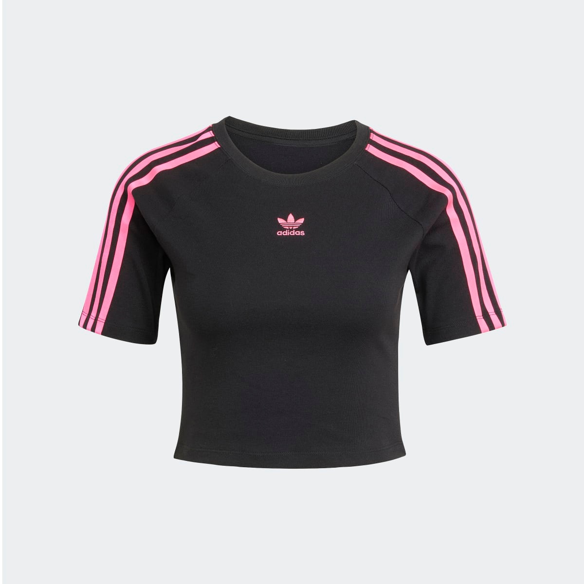 T-shirt de Mulher Baby 3 Faixas Originals Preto-6