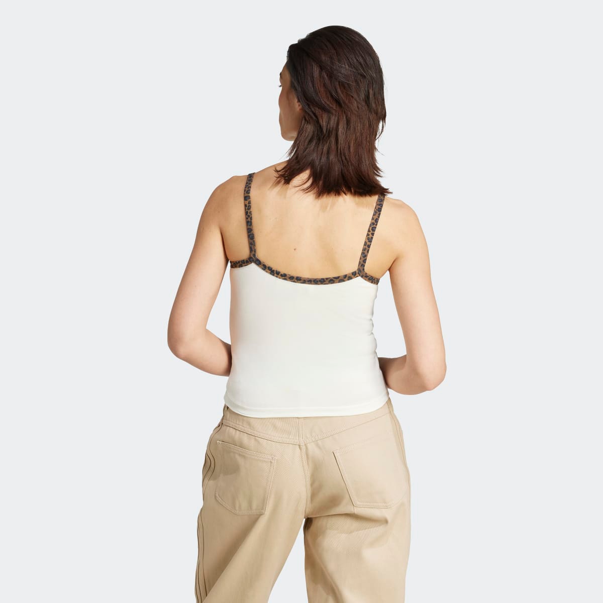 T-shirt de Alças de Mulher Leopard Originals Branco-2