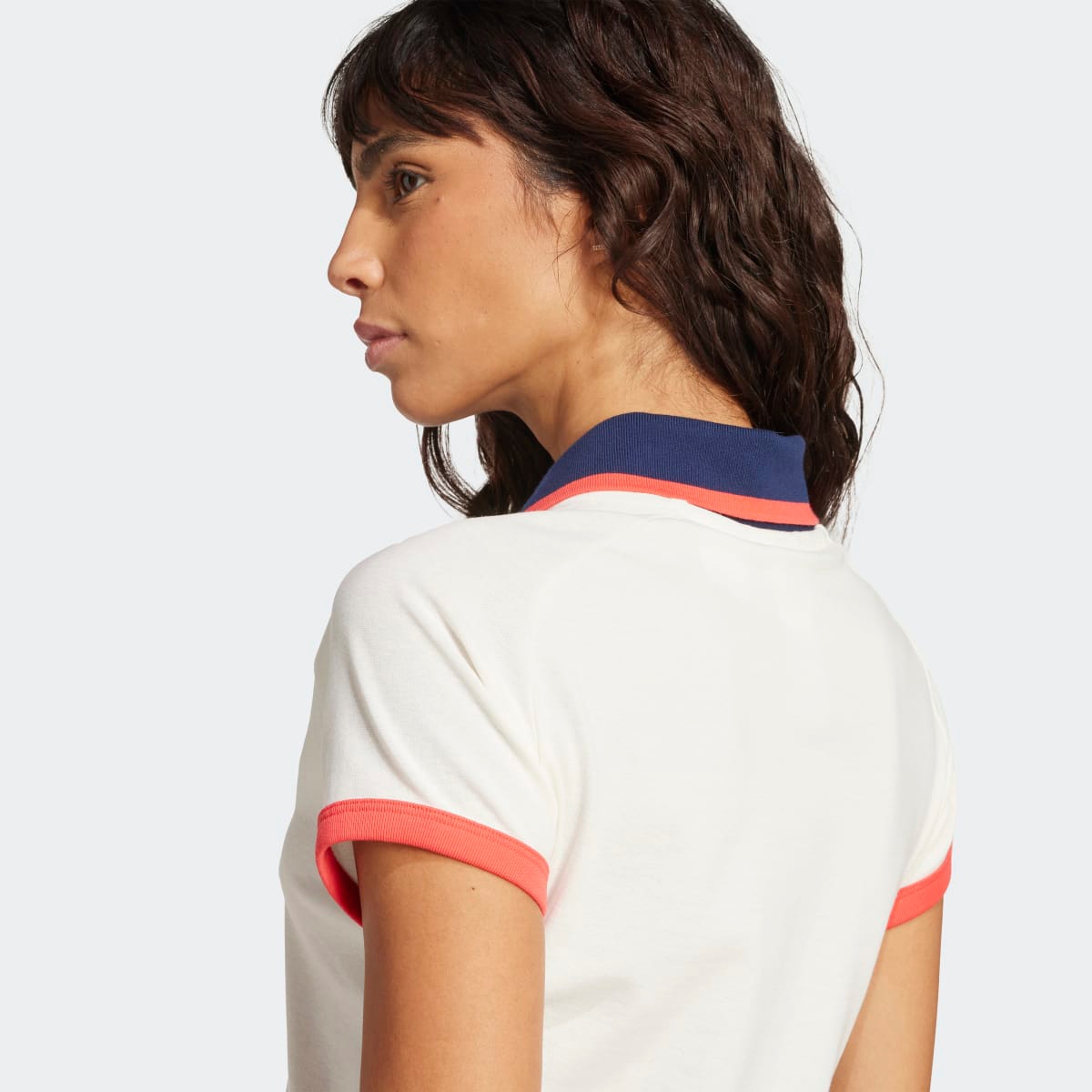 Polo de mulher adidas Originals Branco-3