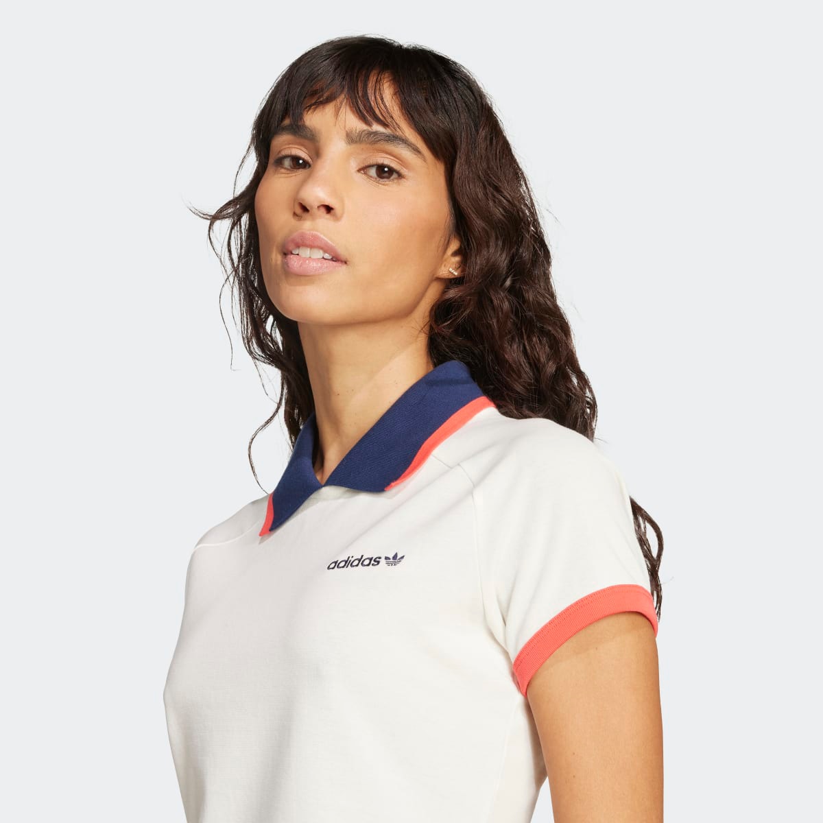 Polo de mulher adidas Originals Branco-4