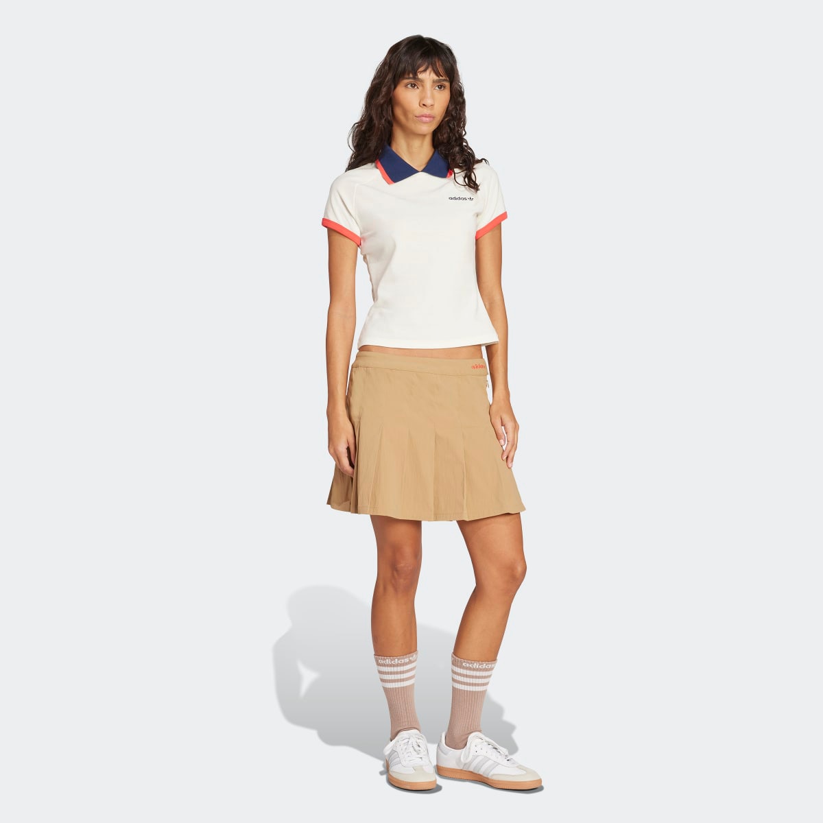 Polo de mulher adidas Originals Branco-5