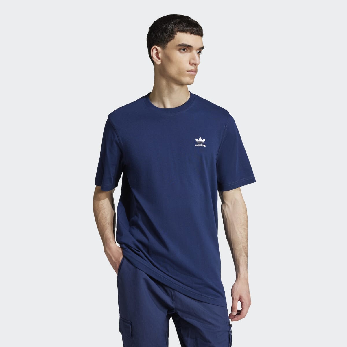 T-shirt de Homem Trefoil Essentials Originals Azul-1