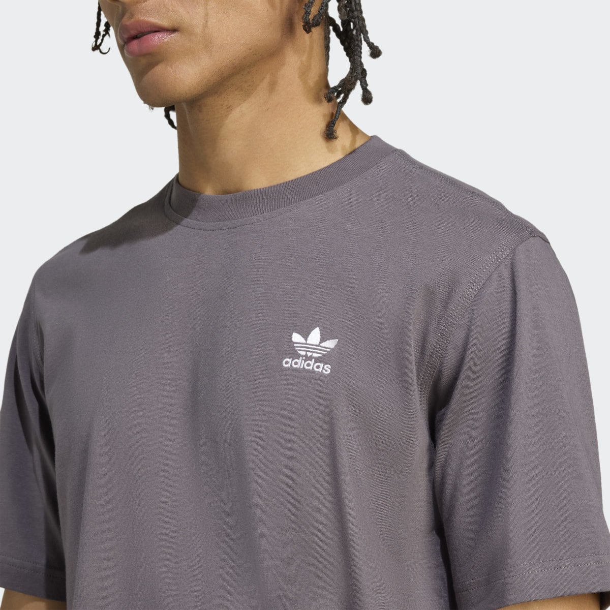 T-shirt de Homem Trefoil Essentials Originals Cinzento-4
