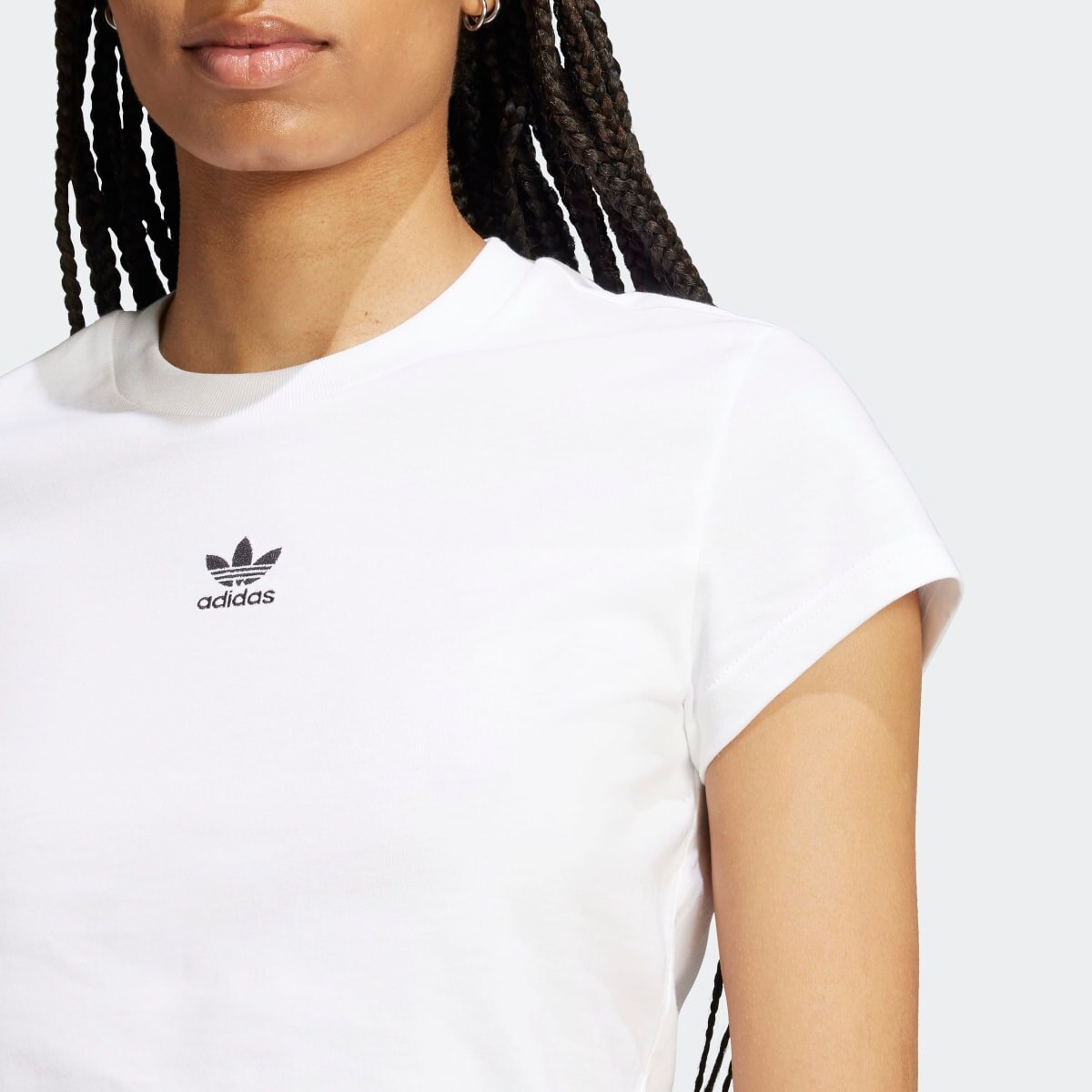 T-shirt de Mulher Trefoil Essentials Originals Branco-4