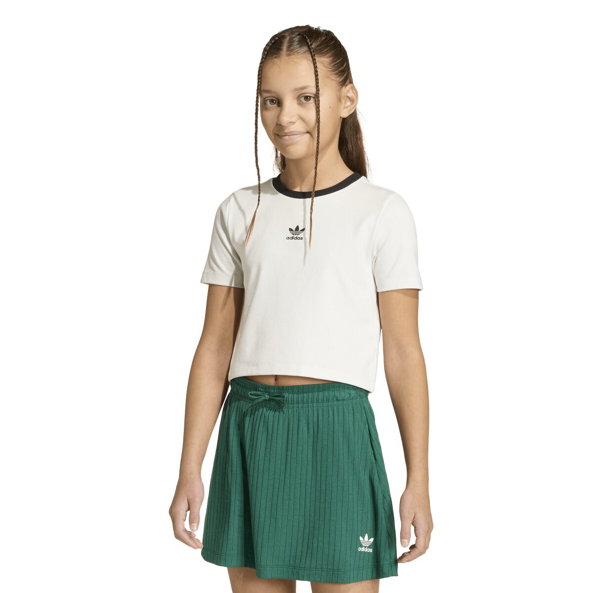 T-shirt de Menina Trefoil Essentials Originals Branco-1
