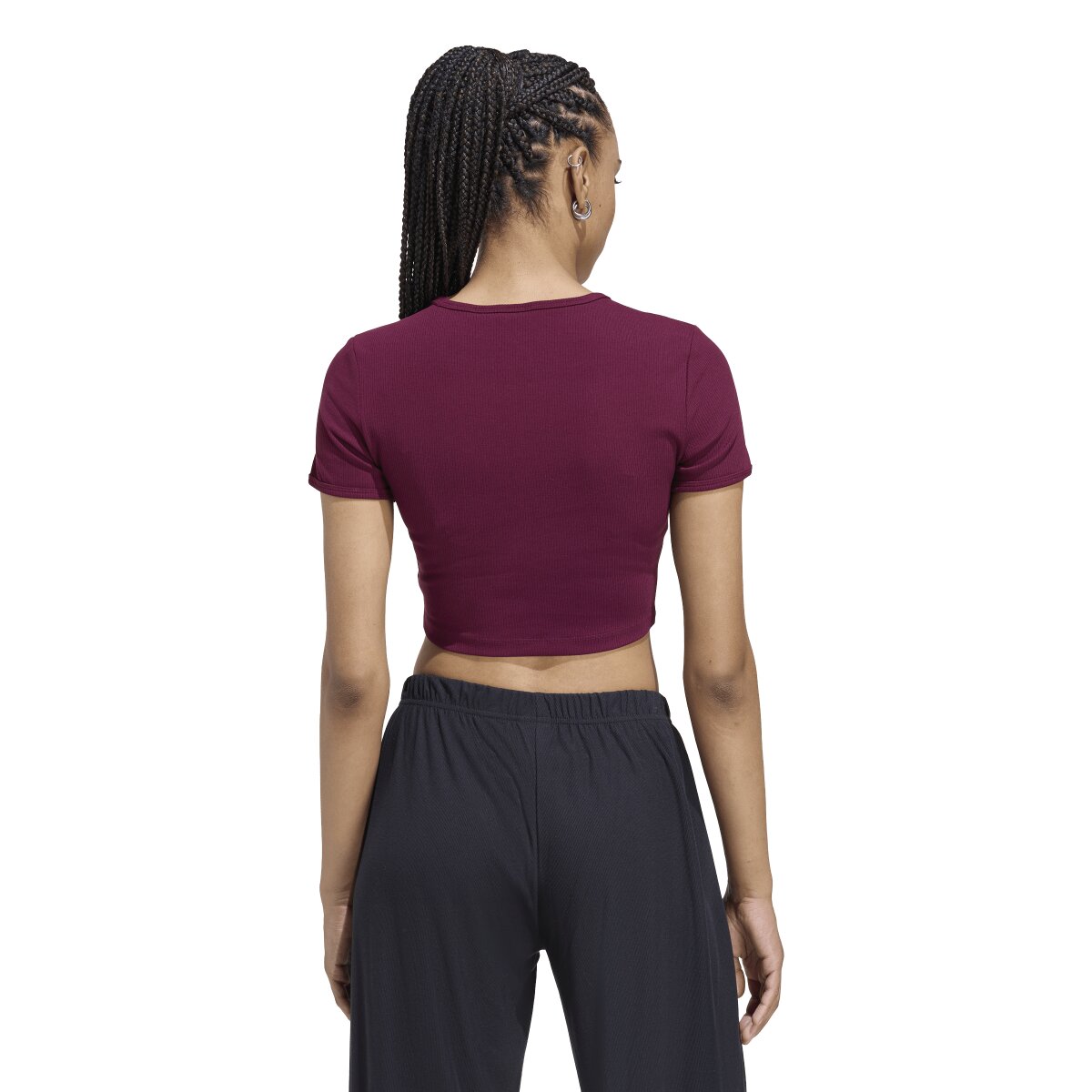 T-shirt de Mulher Trefoil Essentials Originals Bordeaux-2