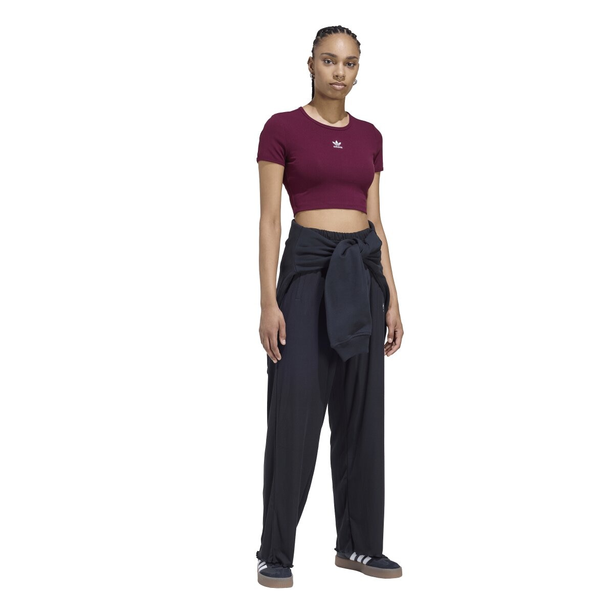 T-shirt de Mulher Trefoil Essentials Originals Bordeaux-3