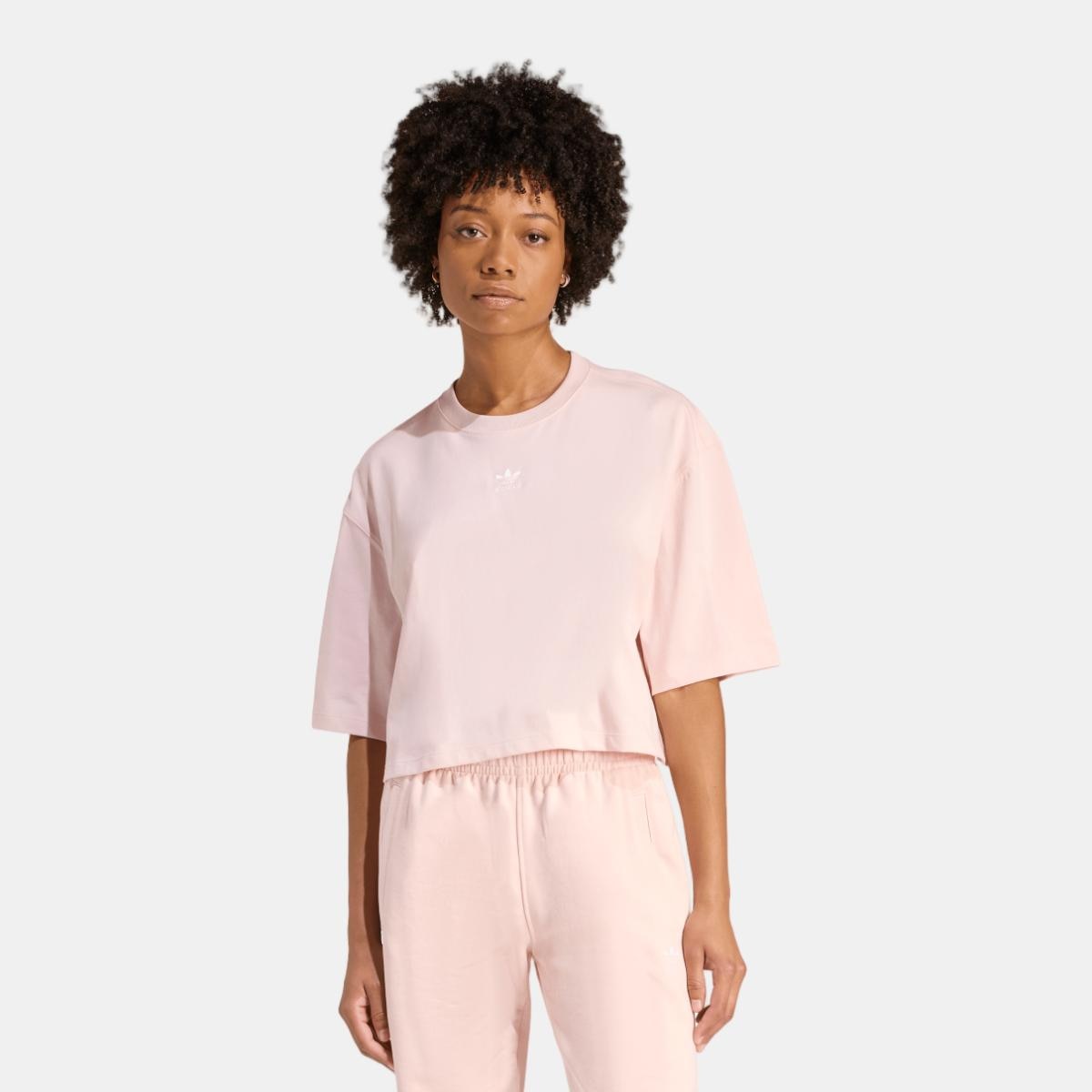 T-shirt de Mulher Trefoil Essentials Originals Rosa-1