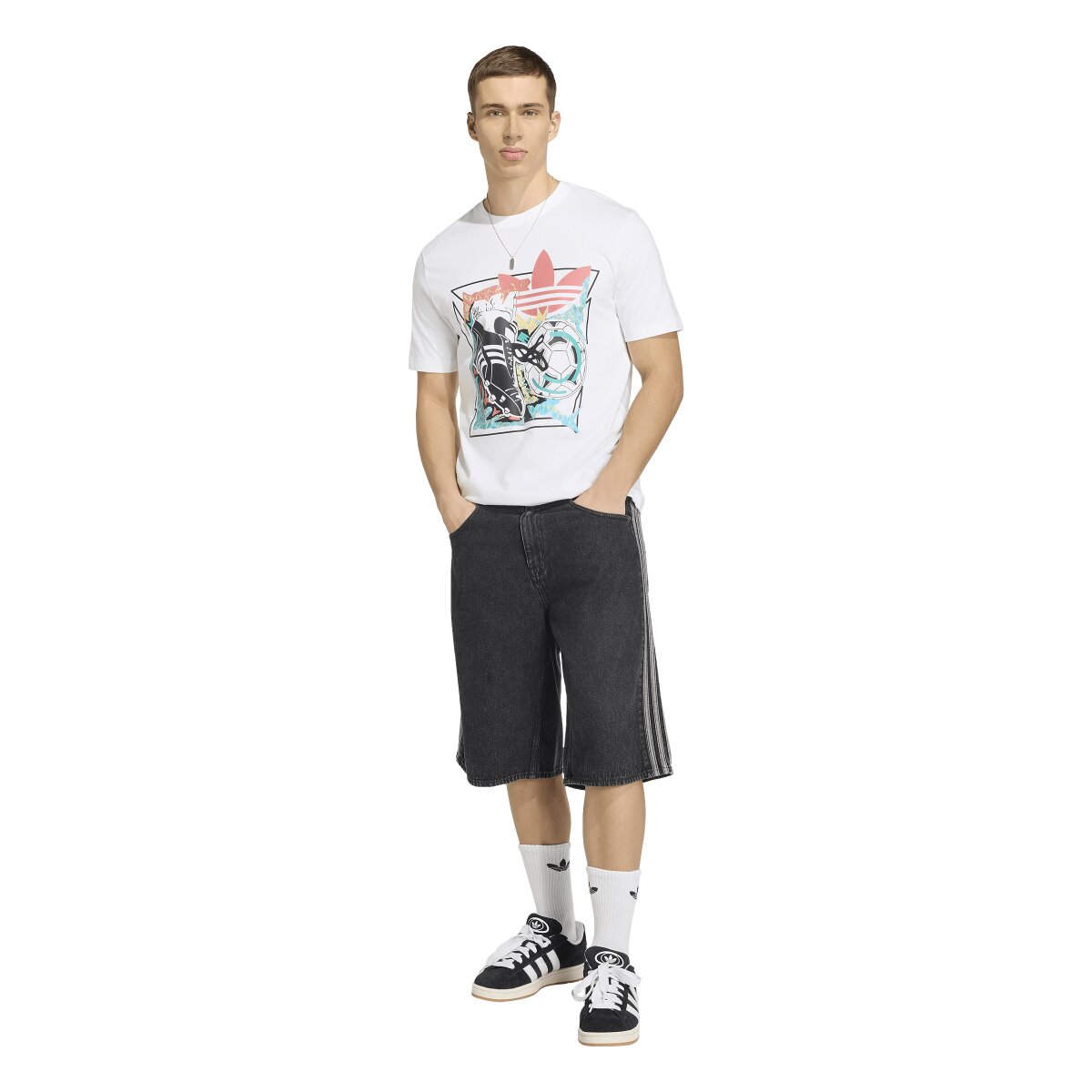 T-shirt de Homem Graphics Originals Branco-5
