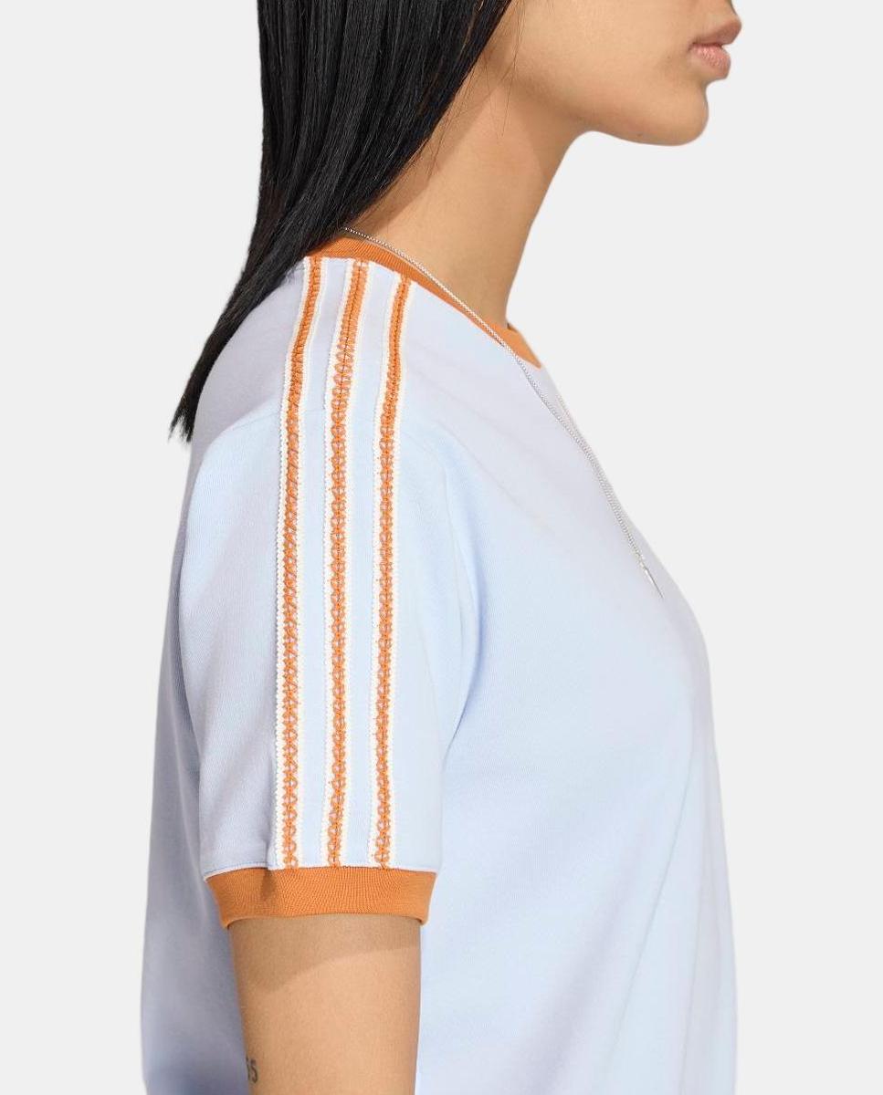 T-Shirt de Mulher 3S Tee adidas Originals Azul-4