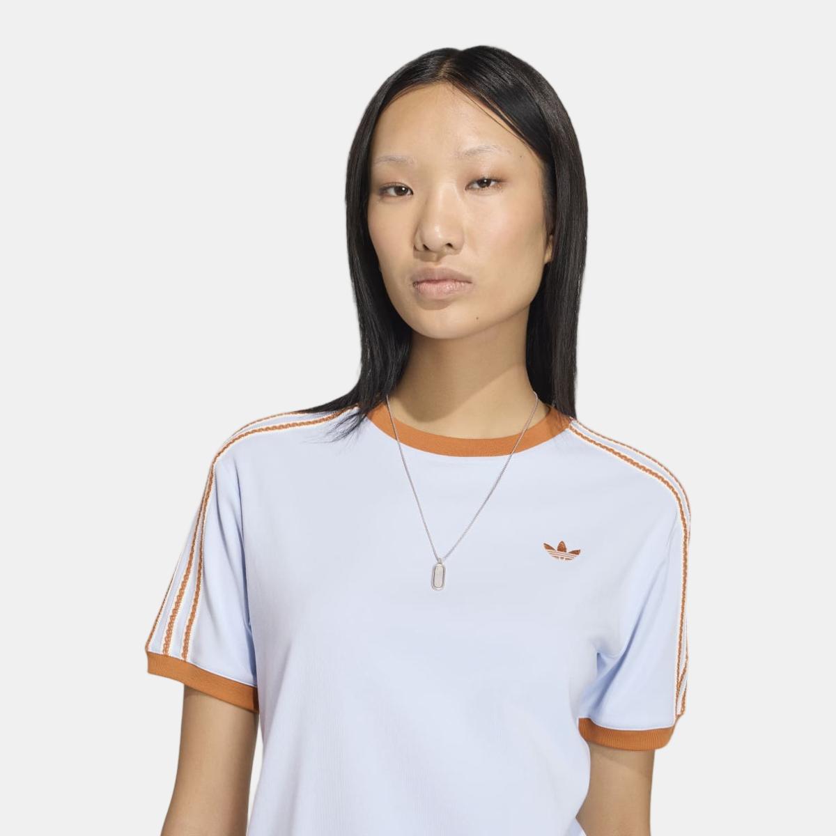 T-Shirt de Mulher 3S Tee adidas Originals Azul-5