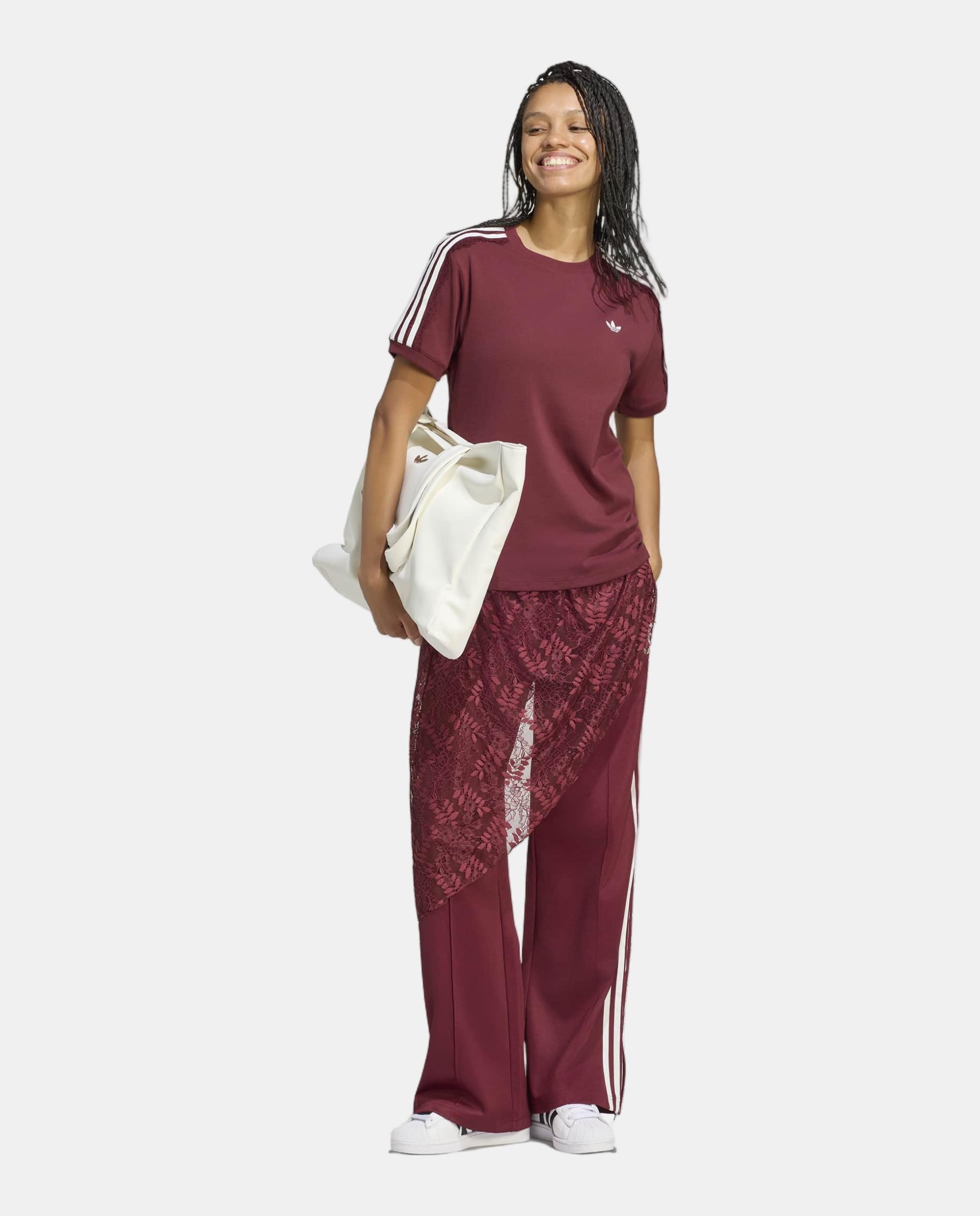 T-shirt Casual de Mulher Firebird Burgundy-3