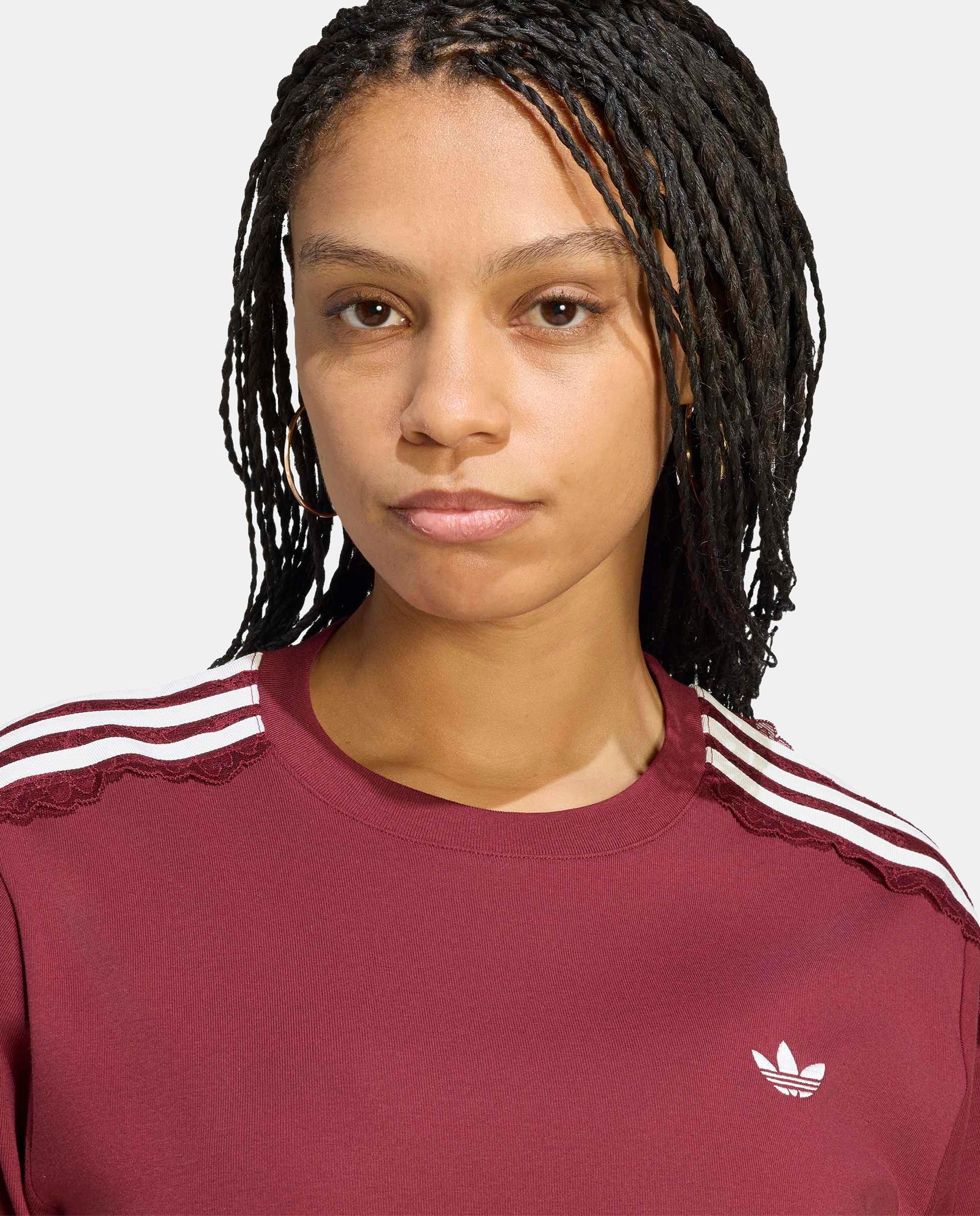 T-shirt Casual de Mulher Firebird Burgundy-4